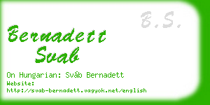 bernadett svab business card